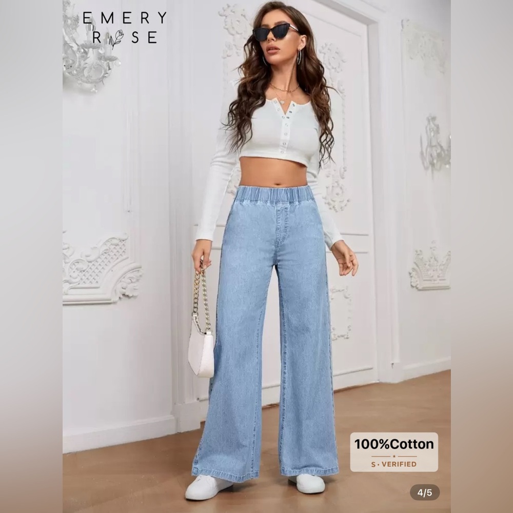 Light Blue Flare & Wide Leg Jeans